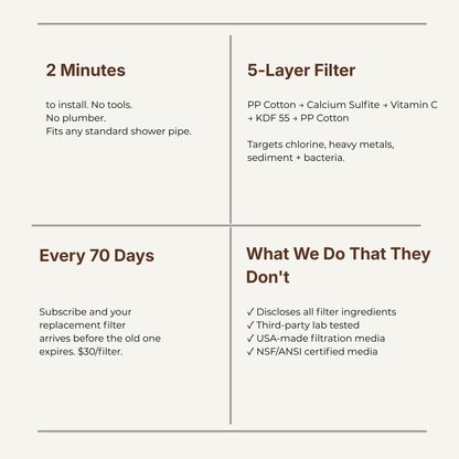 Sift Filtered Showerhead